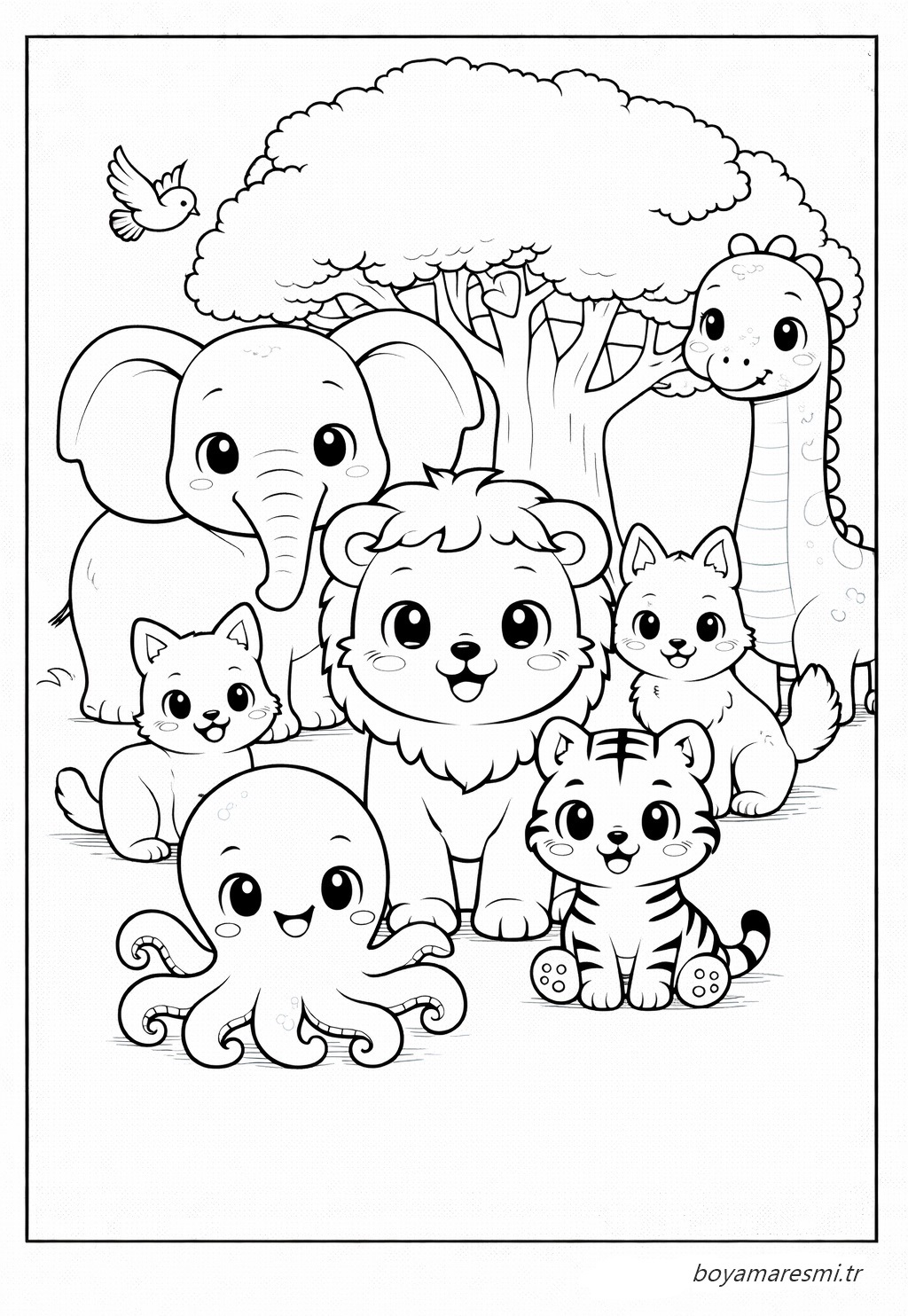 Hayvan Boyama Sayfaları Yazdırılabilir PDF